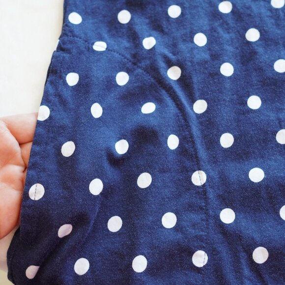 Lands’ End Navy Polka Dot Sleeveless Shift Dress Size XS - Picture 6 of 9